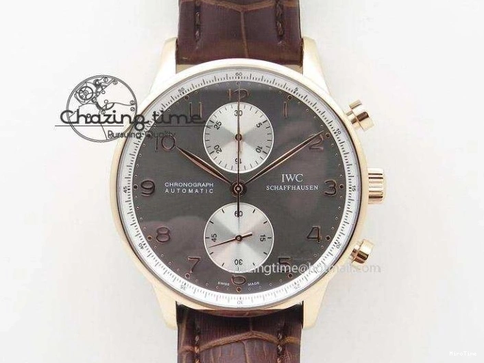 MIROTIME 0424 UrbanStyle Portuguese IW371446 ZF 1:1 Best Edition SS White Dial Blue Markers On Blue Leather Strap  A79350 V 7270